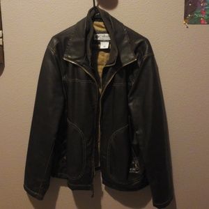 Columbia double layered faux leather jacket (Mens)